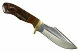 Knife With Colorful Agate Inlays & Base - Hand-Crafted In Utah #327621-2